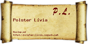 Polster Lívia névjegykártya